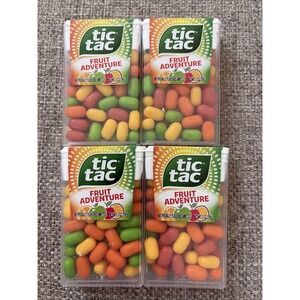 Tic Tac Fruit Adventure Mints 1.2 oz 4 Pack LOT NEW Sealed Purse Candy Gum Treat